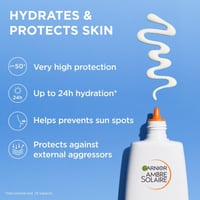 Garnier Ambre Solaire Super UV Hyaluronic Acid Hydrating Fluid SPF50+ Sunscreen 40ml (1.35floz)