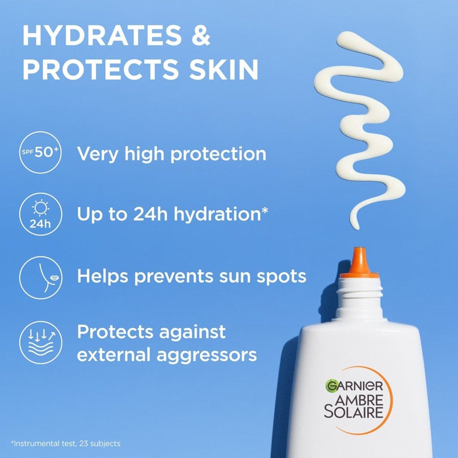 Garnier Ambre Solaire Super UV Hyaluronic Acid Hydrating Fluid SPF50+ Sunscreen 40ml (1.35floz)